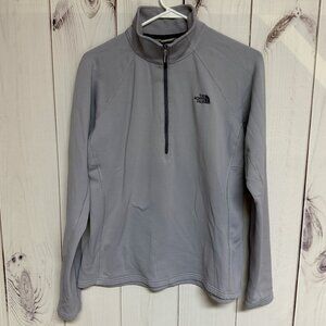 The North Face FlashDry 1/4-Zip Pullover Women’s Large Light Gray GUC